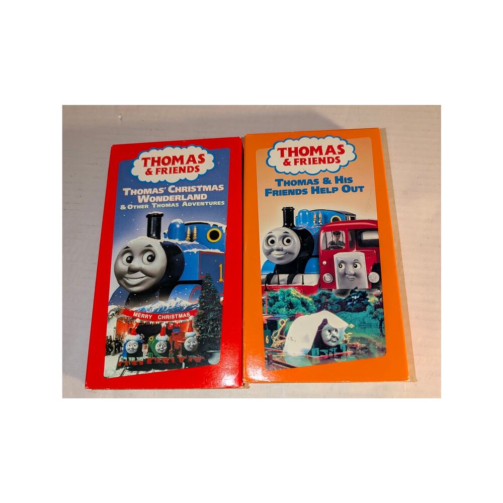2 Vtg Thomas & Friends VHS Tapes X-mas Wonderland Friends Help Out NICE